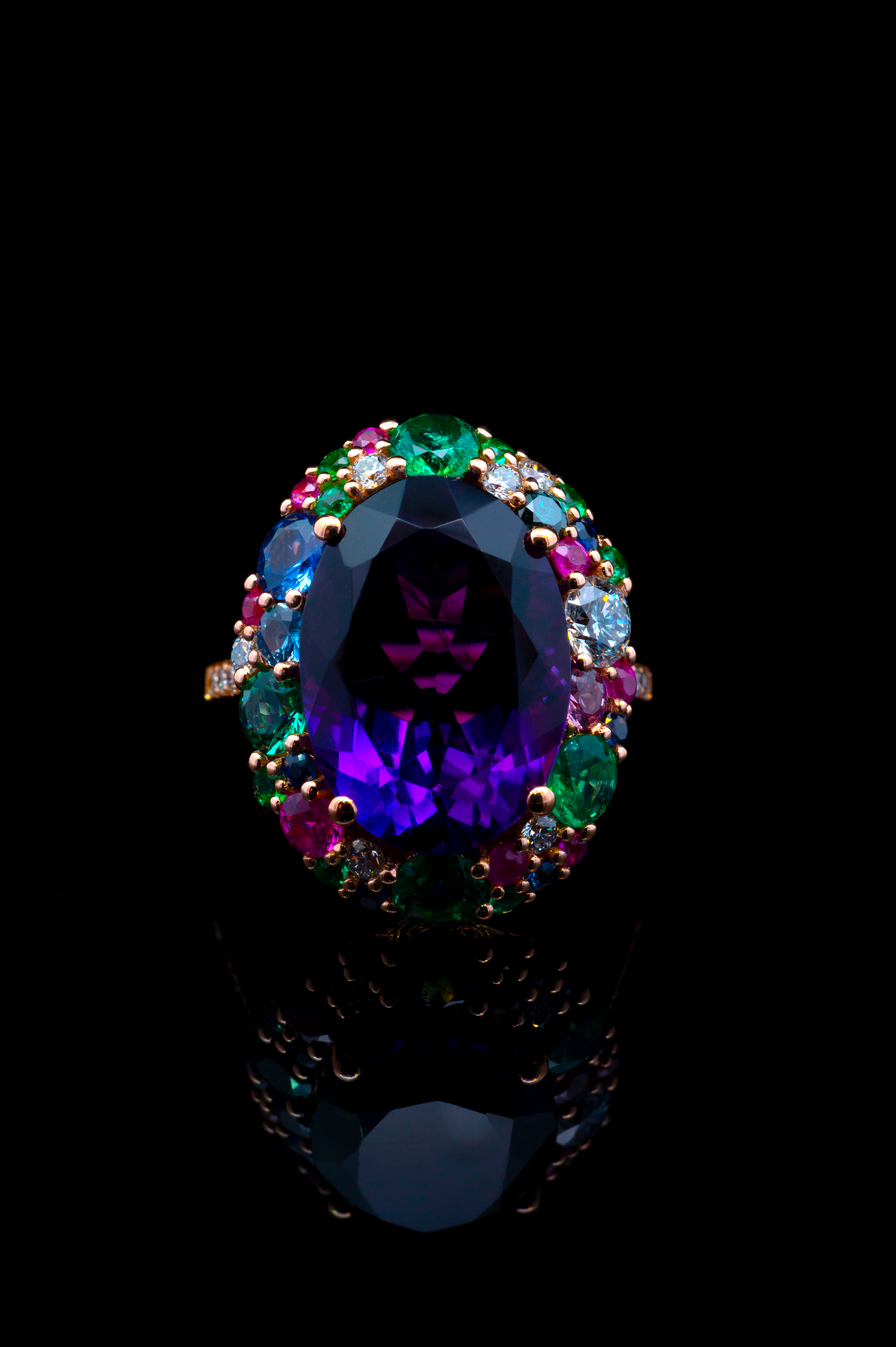 Original Oval - Purple green